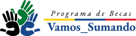 Logo Vamos sumando. Becas INL colombia, becas para la policía nacional